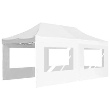 Professional Folding Party Tent with Walls Aluminium 6x3 m White