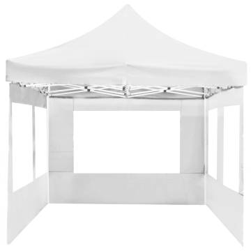 Professional Folding Party Tent with Walls Aluminium 6x3 m White