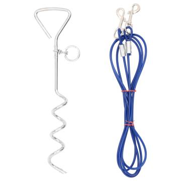 Dog Tie Out Cable with Ground Stake 5 m