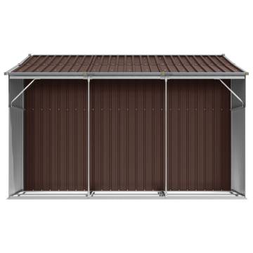 Garden Shed Brown 277x279x179 cm Galvanised Steel