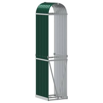 Log Holder Green 40x45x170 cm Galvanised Steel