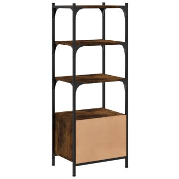 Bookcase 3-Tier Smoked Oak 41x30x109.5 cm Engineered Wood