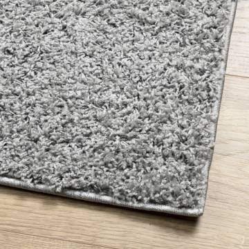 Shaggy Rug PAMPLONA High Pile Modern Grey 160x230 cm