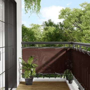 Balcony Screen Brown 75x800 cm 100% Polyester Oxford