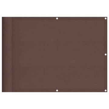 Balcony Screen Brown 75x800 cm 100% Polyester Oxford