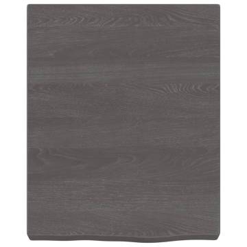 Bathroom Countertop Dark Brown 40x50x(2-6) cm Treated Solid Wood