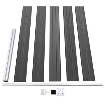 Fence Panel Set WPC 872x105 cm Black