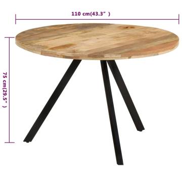 Dining Table 110x75 cm Solid Wood Mango