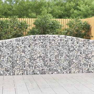 Arched Gabion Baskets 10 pcs 400x30x100/120 cm Galvanised Iron