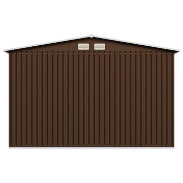 Garden Storage Shed Brown 257x205x178 cm Steel