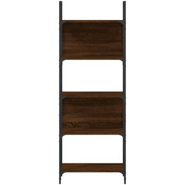 Bookshelf 5-Tier Brown Oak 60.5x24x166.5 cm Engineered Wood