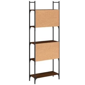 Bookshelf 5-Tier Brown Oak 60.5x24x166.5 cm Engineered Wood