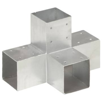 Post Connector X Shape Galvanised Metal 91x91 mm