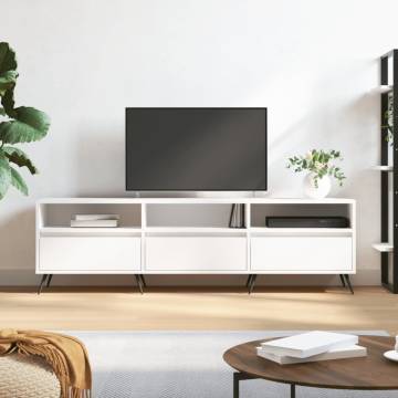 TV Cabinet White 150x30x44.5 cm Engineered Wood