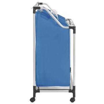 Laundry Sorter with 4 Bags Blue Steel