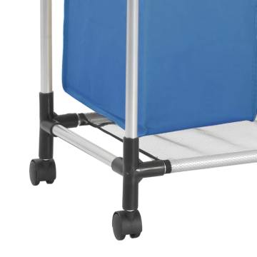 Laundry Sorter with 4 Bags Blue Steel