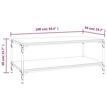 Coffee Table Black 100x50x40 cm Engineered Wood