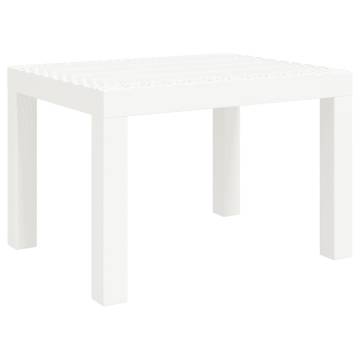 Garden Table White 59x47x40 cm PP