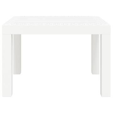 Garden Table White 59x47x40 cm PP