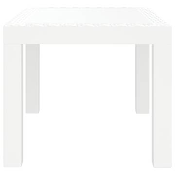 Garden Table White 59x47x40 cm PP