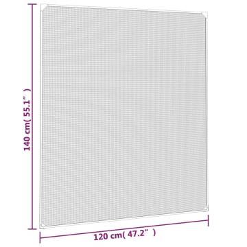 Magnetic Insect Screen for Windows White 120x140 cm