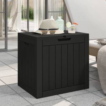 Garden Storage Box Black 55.5x43x53 cm Polypropylene