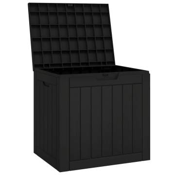 Garden Storage Box Black 55.5x43x53 cm Polypropylene