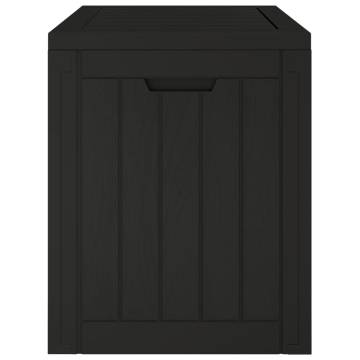 Garden Storage Box Black 55.5x43x53 cm Polypropylene