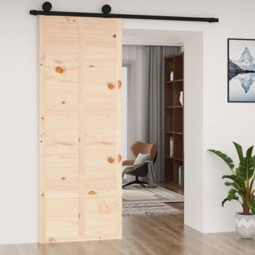 Barn Door 80x1.8x214 cm Solid Wood Pine