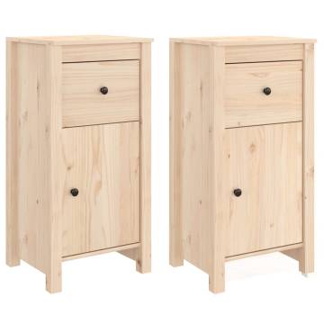 Sideboards 2 pcs 40x35x80 cm Solid Wood Pine