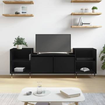 TV Cabinet Black 160x35x55 cm Engineered Wood