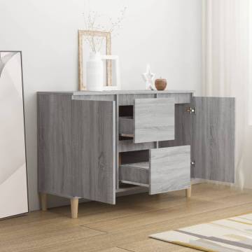 Sideboard Grey Sonoma 103.5x35x70 cm Engineered Wood