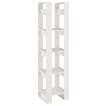 Book Cabinet/Room Divider White 41x35x160 cm Solid Wood Pine