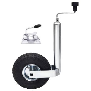 Jockey Wheel for Trailer with Split Clamp 48 mm Galvanised Steel