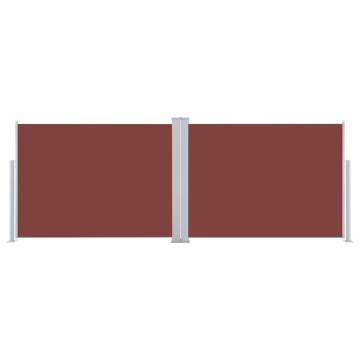 Retractable Side Awning Brown 100x1000 cm