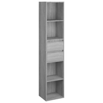 Book Cabinet Grey Sonoma 36x30x171 cm Engineered Wood