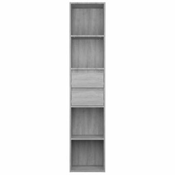 Book Cabinet Grey Sonoma 36x30x171 cm Engineered Wood