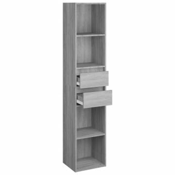 Book Cabinet Grey Sonoma 36x30x171 cm Engineered Wood