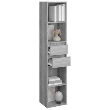 Book Cabinet Grey Sonoma 36x30x171 cm Engineered Wood