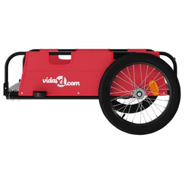 Bike Trailer Red Oxford Fabric and Iron