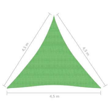 Sunshade Sail 160 g/m² Light Green 4.5x4.5x4.5 m HDPE