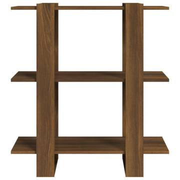 Book Cabinet/Room Divider Brown Oak 80x30x87 cm