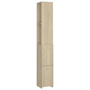 Bathroom Cabinet Sonoma Oak 25x26.5x170 cm Engineered Wood