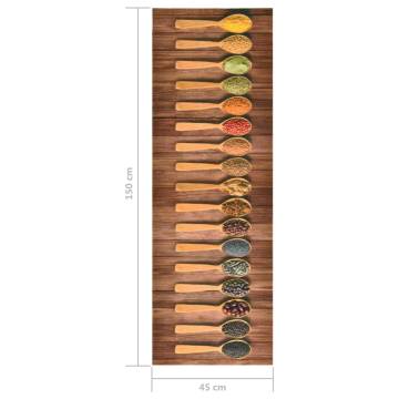 Kitchen Floor Mat Washable Spoon 45x150 cm