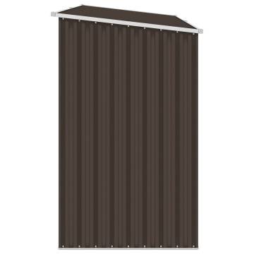 Garden Firewood Shed Brown 245x98x159 cm Galvanised Steel