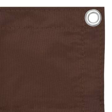 Balcony Screen Brown 120x600 cm Oxford Fabric