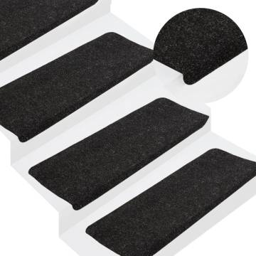 Stair Mats Self-adhesive 15 pcs 65x24.5x3.5 cm Anthracite