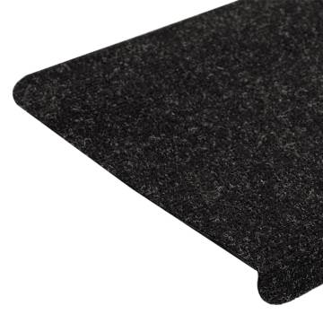 Stair Mats Self-adhesive 15 pcs 65x24.5x3.5 cm Anthracite