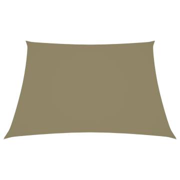 Sunshade Sail Oxford Fabric Trapezium 4/5x4 m Beige