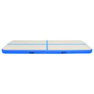 Inflatable Gymnastics Mat with Pump 500x100x20 cm PVC Blue